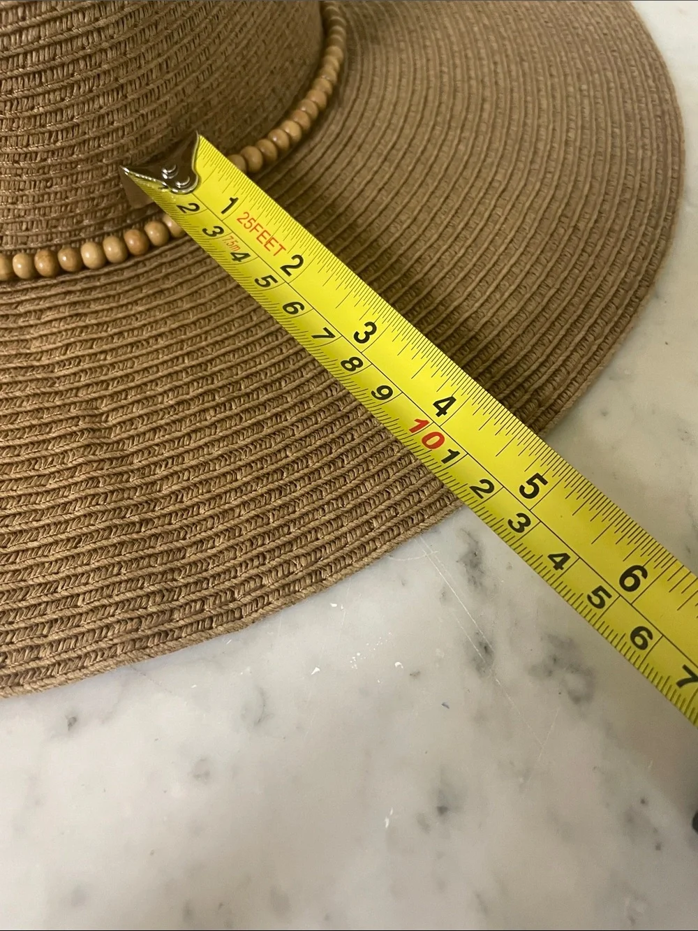 Tan Paper Straw Sun Hat - Picture 4 of 5